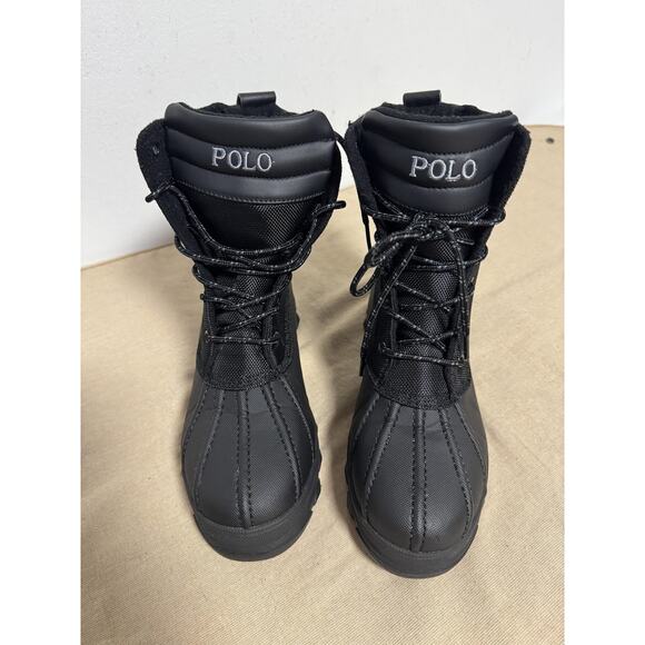Polo Ralph Lauren Boots Mens Size 5 Black Roxbury Duck Snow Winter Lace Up Trail main image 7